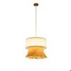 Suspension - DKD Home Decor - Polyester Bambou - 40 X 40 X 39 Cm - E27 - 50 Watts