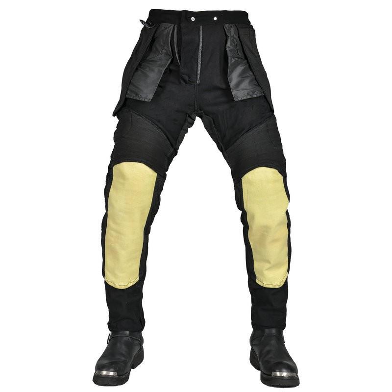 Mens Motorcycle Riding Jeans With Kevlar Reinforcement 4-Zip Design Silicone Padding Crash Protection