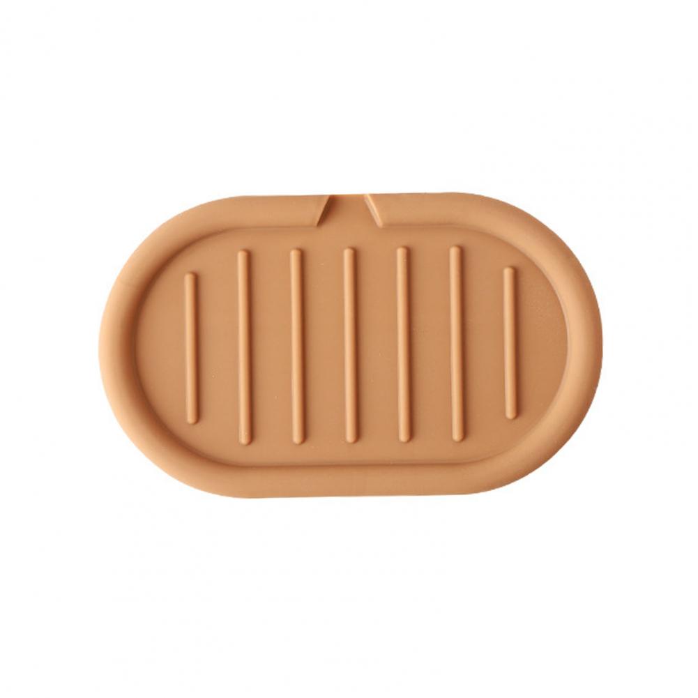 15*9cm Soap Holder Silicone Automatic Drainage Design Melt-Proof Anti-slip Organizer Pad For Kitchen Bathroom Laundry Soap Dish