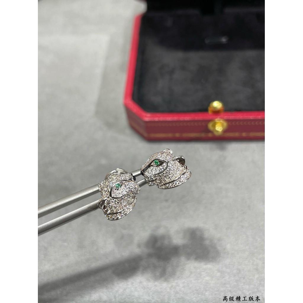 Leopard Head Earring for Men and Women Can Wear, Adding Rivet Elements Fashionable and Exquisite High-end Customized Electroplating 18k Gold