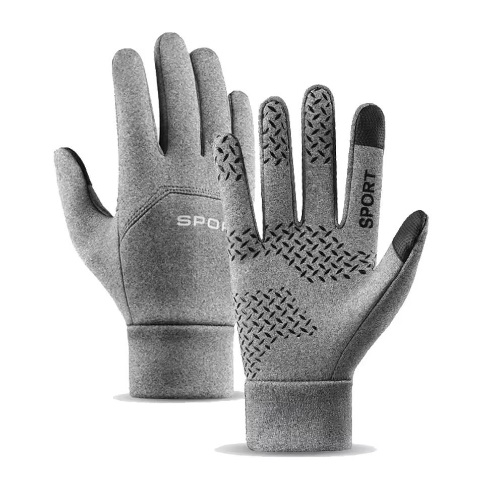 

Motorcycle Riding Gloves for Men Fingertip Touch Screen Palm Silicone Anti Slip Warm Gloves Outdoor Sports Running Riding Gloves XL