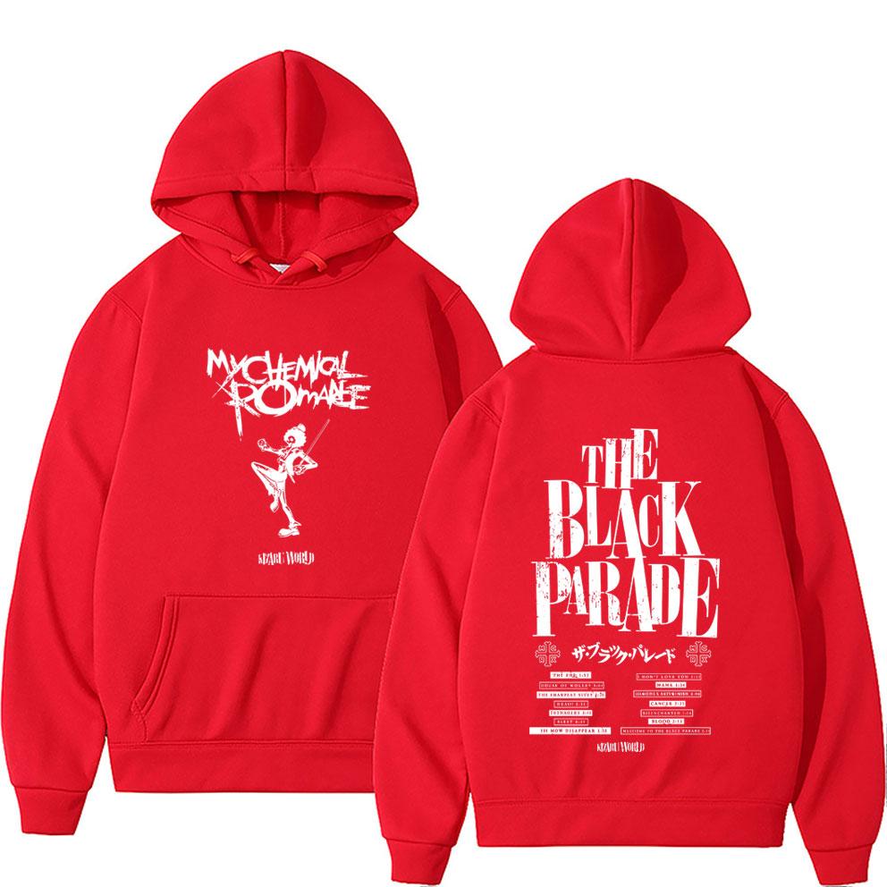 Rock Band My Chemical Romance The Black Parade Tour Hoodie Men Women Fashion Punk Emo Oversized Pullover Man Casual Hoodies