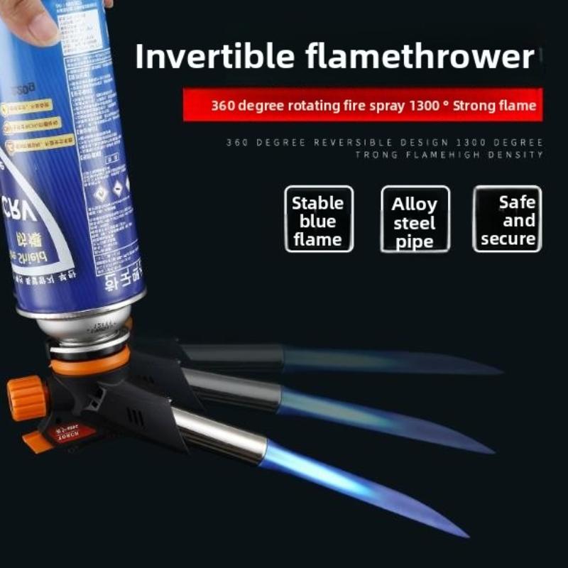 Pistol de pulverizare pentru pistol de flambare, pistol de pârlit, cartuș de gaz, portabil, torță cu flacără, cilindru de gaz, aprinzător, brichetă de uz casnic pentru copt