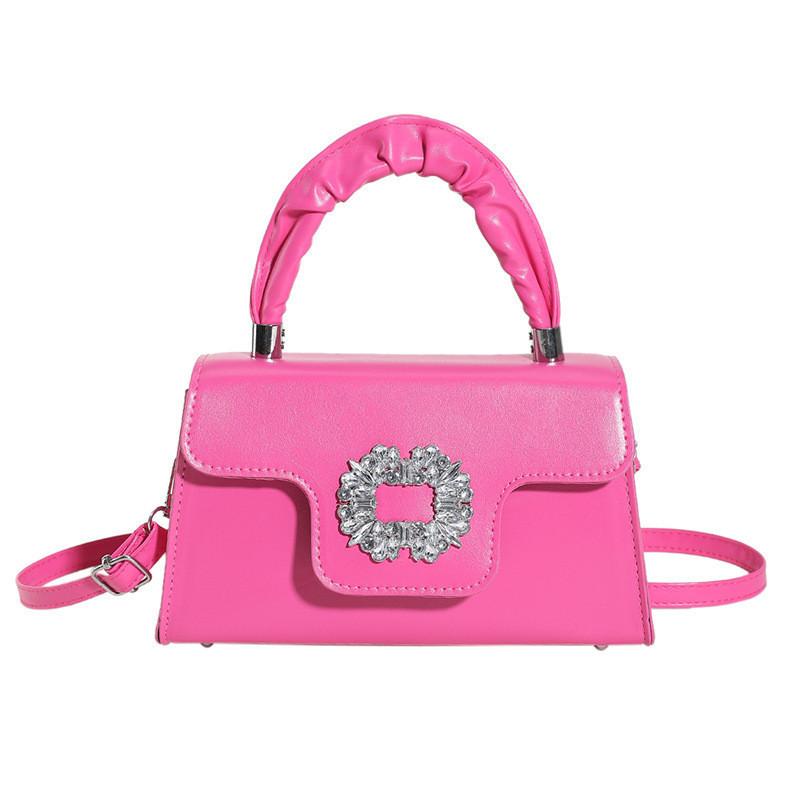 Chic Medium Pu Shoulder Bag Candy Colors Trendy Street Style Handbag