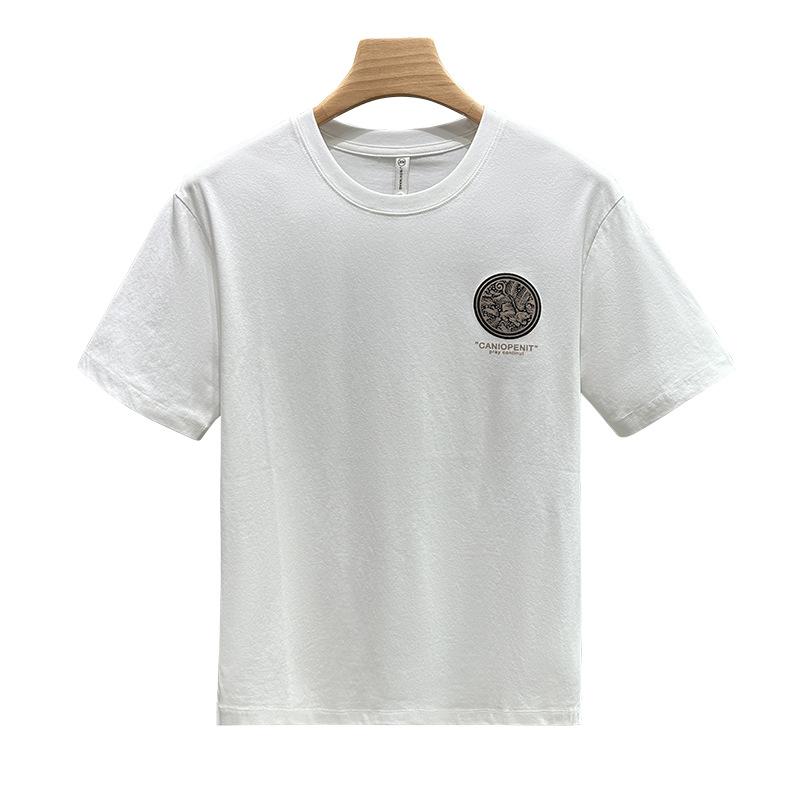 Camiseta de Verano para Hombre de Manga Corta Dopamine Wear Estampada de Media Manga Body Fino para Hombre