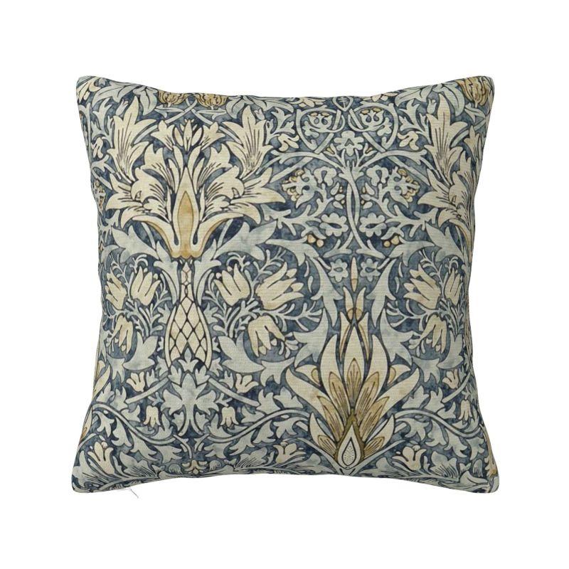 Custom Nordic William Morris Vintage Sofa Cushion Cover Soft Floral Textile Pattern Throw Pillow Case Home Decor