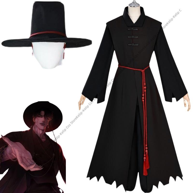 

Мисливці на демонів K-Pop Saja Boys Еббі Дитина Таємниця Романтика Чоловіча група Косплей Костюм Перука Хелловін Чорний Костюм Капелюх Для Чоловіків Хлопчика S