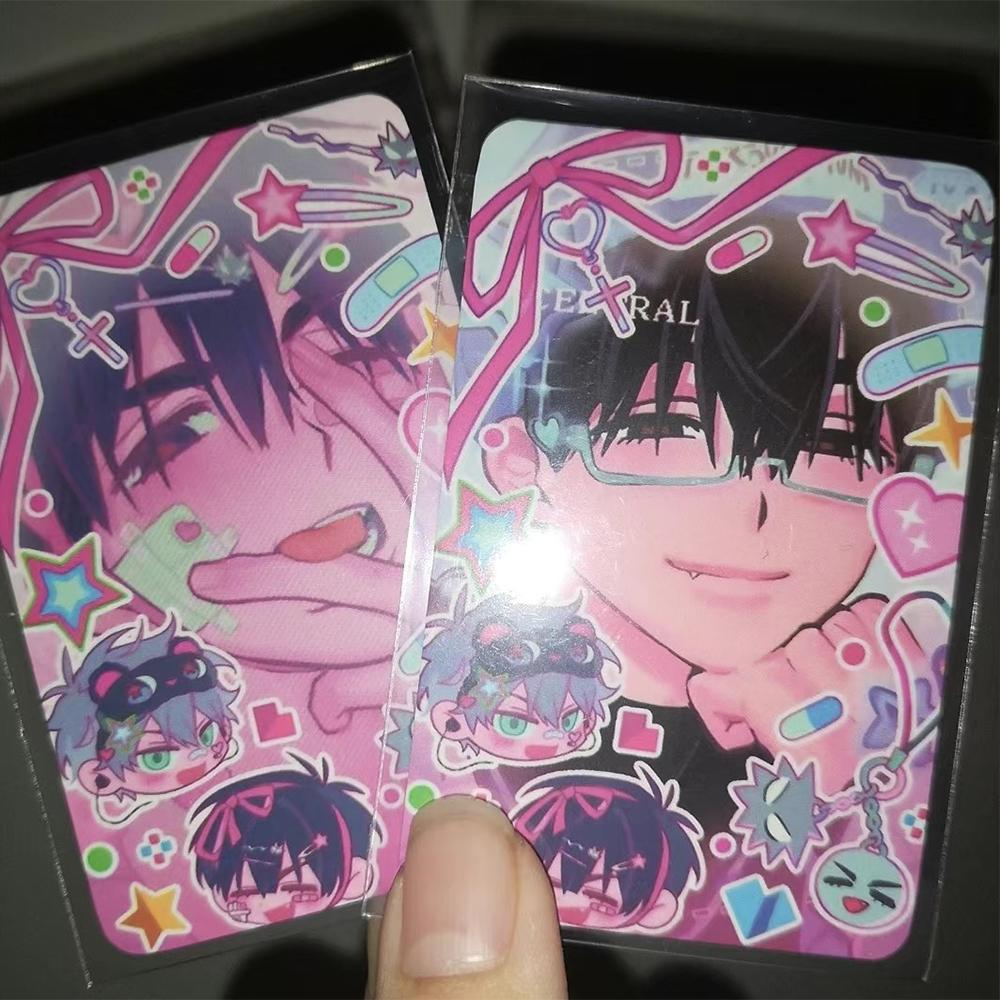 Alien Stage Anime 3 Zoll Till Ivan Kleine Karte Fotokarten für Mädchen Freunde Geschenk DIY Postkarte Lesezeichen Anime Zubehör 4 Stück/Set