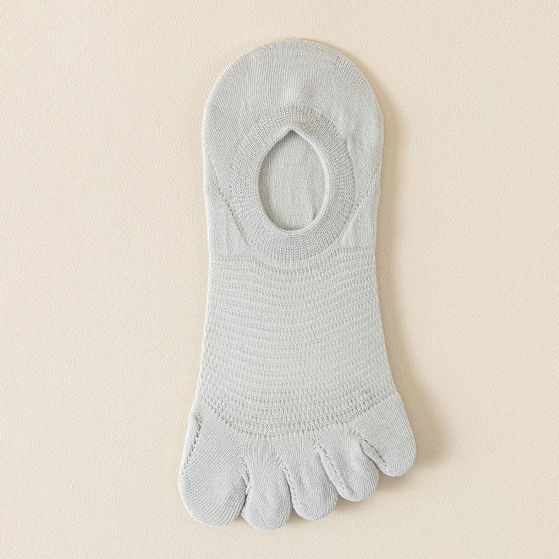 

Носки-следки, Невидимые носки, Женские летние тонкие носки с пятью пальцами, Женские сетчатые нескользящие носки-следки с мелким вырезом, Бесшовные женские носки 1 pair светло-серый