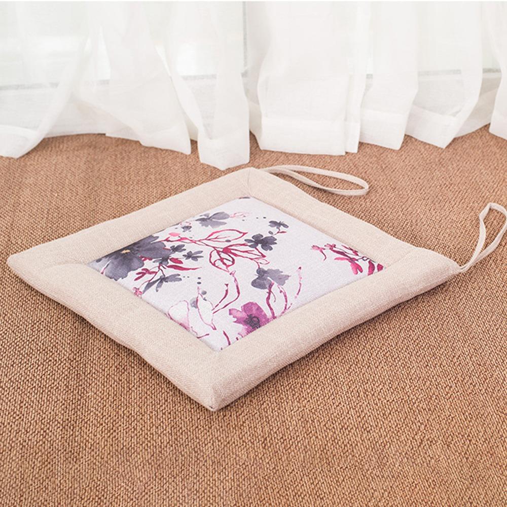 New Removable Linen Chair Cushion Thickened Washable Chair Cushion Breathable Soft Seat Cushion