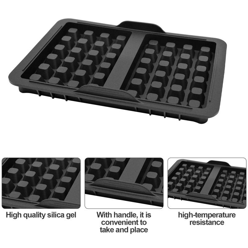 2Pcs Air Fryer Silicone Waffle Moulds Rectangle Food Grade Waffle Mold For Cake Chocolate Air Fryer Accessories Baking Moulds