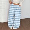 Women's Casual And Fashionable Printed Elastic Waist Loose Wide Leg Pants