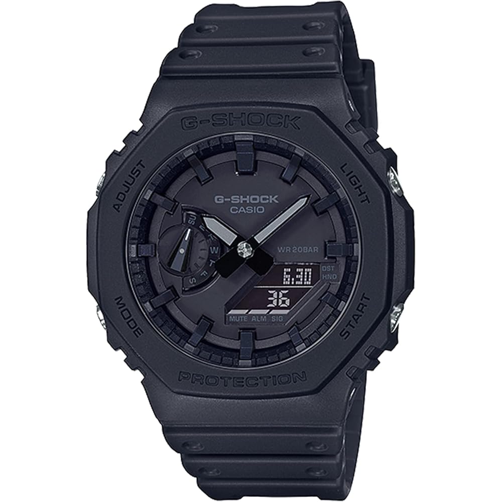 Casio G-Shock GA-2100-1A1 Analog-Digital All Black Men s Watch Carbon Core Guard