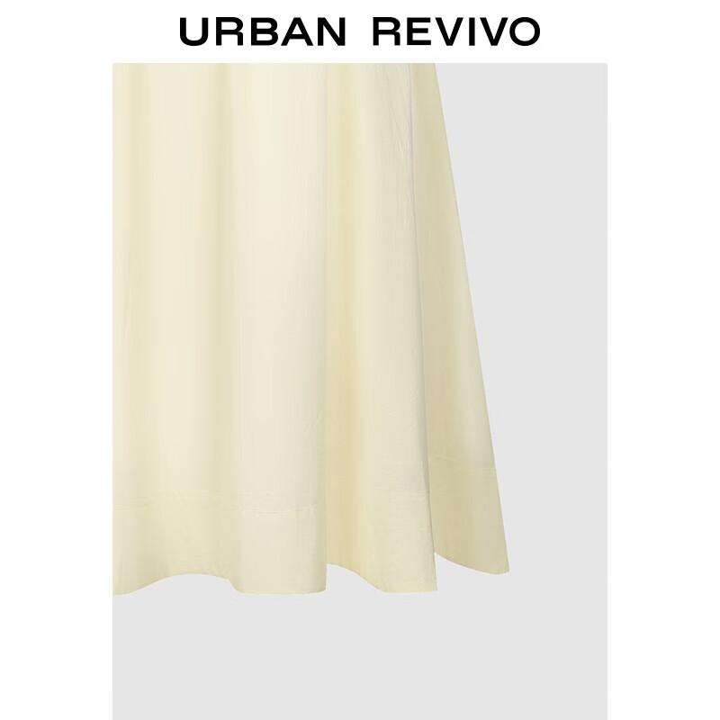 UR Damernas Veckade Bälte Bomull A-linje Lång Klänning