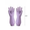 Fleece Gloves, Household Dishwashing Gloves, Kitchen Thickened Waterproof Dishwashing Gloves, One-piece Fleece Anti-slip Laundry Gloves