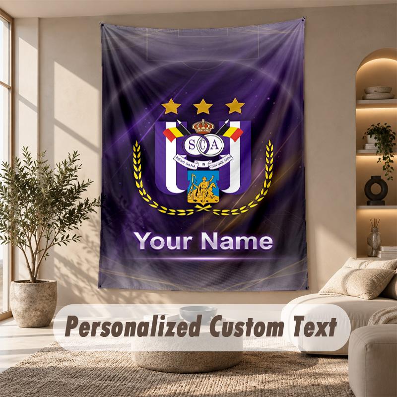 Tapestry Custom Name Text, Wall Hanging Tapestry Home Room DecorAnderlecht FC