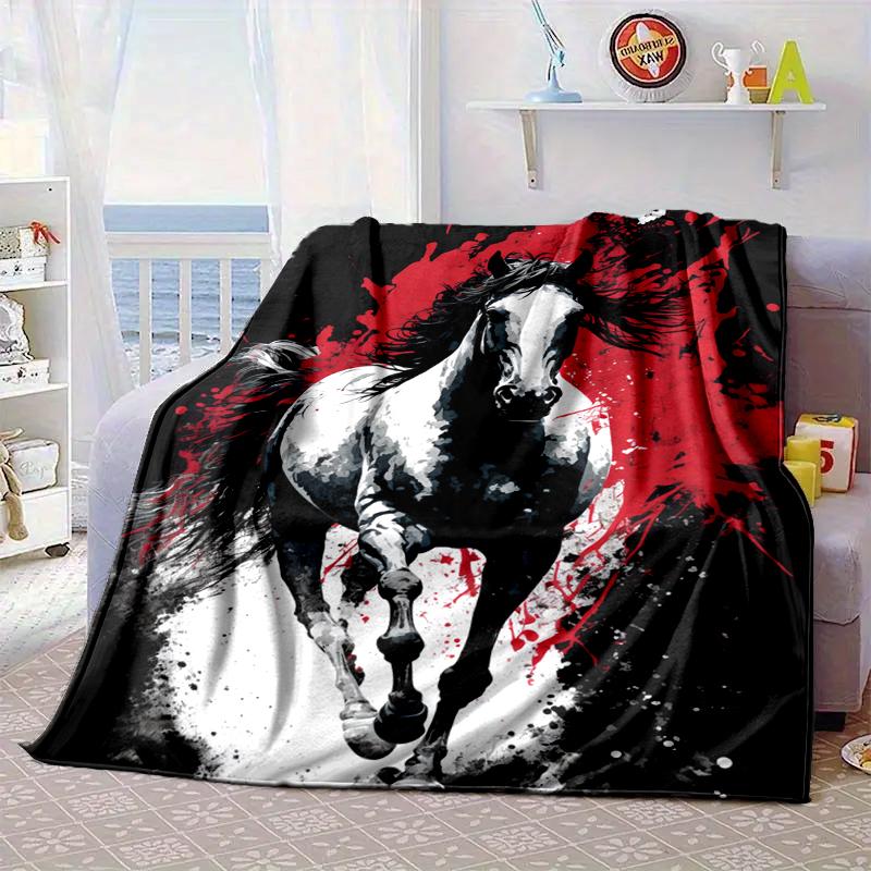 Blue Horse Dreams Blanket Flannel Blanket Throw Blanket Sofa Cover Blanket Soft Premium Blanket Picnic Blanket Tv Blanket Gifts