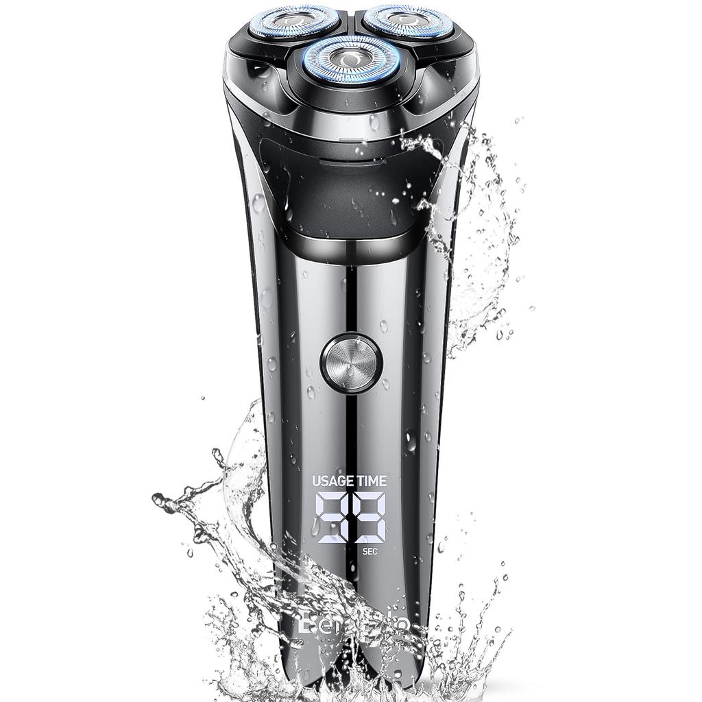 for Electric 27 Close Low IPX7 Large LCD Remaining Shaving Capacity Lock Perfect for Business Trips and Travel [New 2024] Men's Shaver, 360° Rotating,