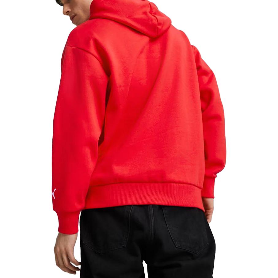 Puma Ferrari Graphic Print Long Sleeve Hooded Sweatshirt Men Sweatshirt Red 622233-02