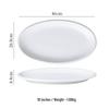 Extra Large Thickened White Ceramic Oval Fish Plate for Steamed Fish