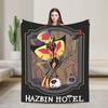 Hazbins Hotels Coperta Peluche Lucifer Biancheria da Letto in Flanella per Studenti Coperte per Arredo Casa Calde Qualità Personalizzata Copriletto Compleanno