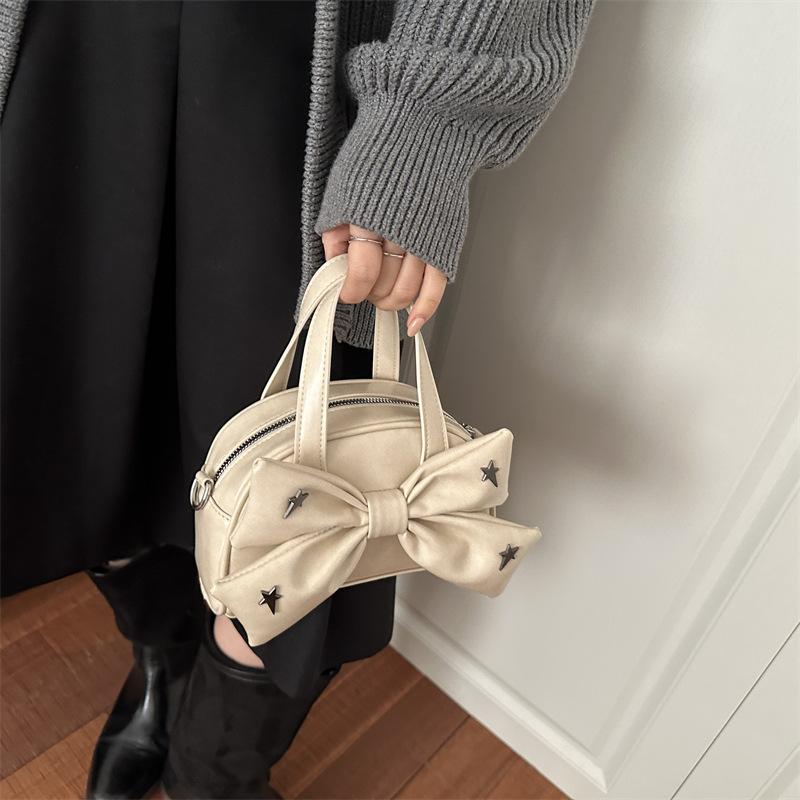 New Korean Version Bow Fashion Cross-body Portable Lipstick Small Bag Women's Bag