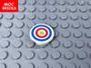 16pcs MOC Bricks Target Printed Round Tile 2x2 For 4cm Figure Weapon Sword 14769 Accessories DIY Assembled Building Blocks Toys
