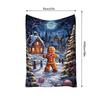 Tuniu Cute Gingerbread Man Christmas Blanket for Sofa Bed Living Room Decoration Gift