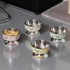 Stainless Steel Pet High Foot Bowl Cartoon Pet Food Bowl Cute Elevated Cat Bowl  Pet Accessories