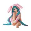 15CM Anime HATSUNE MIKU Figur Nudelschalenstopper Figur Hasenohren Pyjama Modell Spielzeug Puppe Actionfigur Sammlung Geschenk PVC