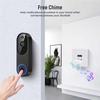 Smart Wireless Video Doorbell with Remote Intercom for Home Security
