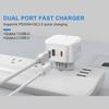 Europäische Version PD-Ladegerät 20 W Schnellladekopf Typ C + USB doppelt für Apple-Füllung nach europäischen UL-Vorschriften
