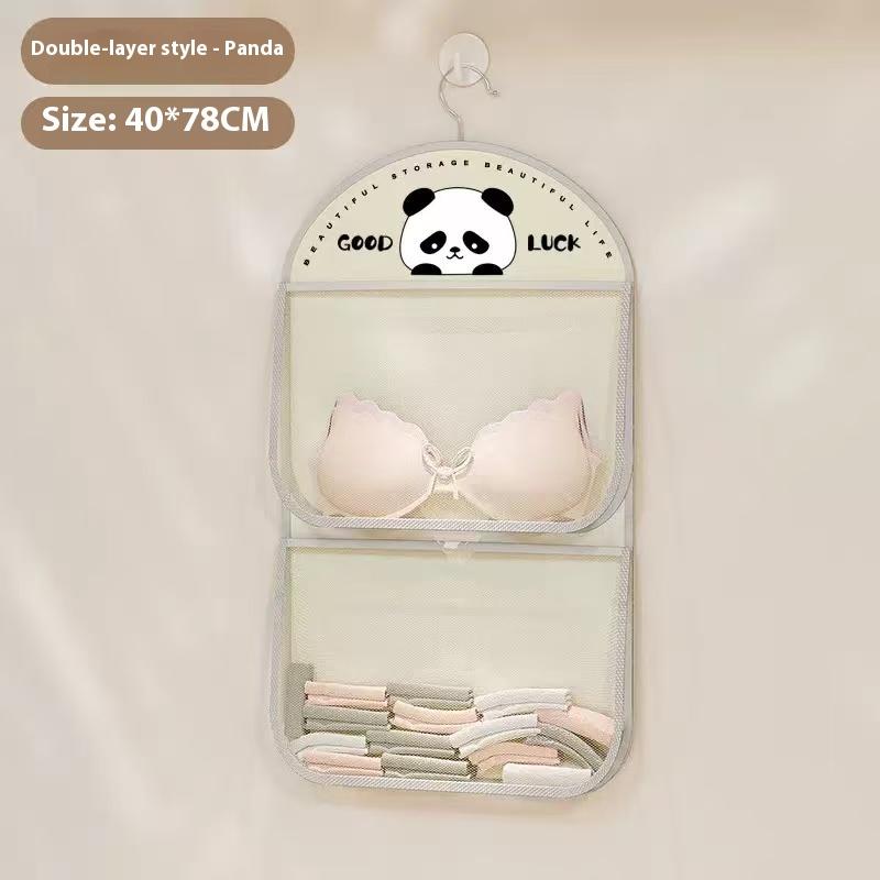 

Настенный сетчатый органайзер для нижнего белья и носков, подвесные карманы для хранения в шкафу, у кровати или в общежитии