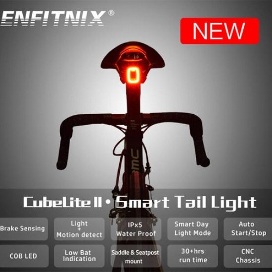Bicycle Bike Brake Sensing Waterproof LED Smart Rear Tail Light Saddle Seatpost Cubelite2