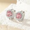 Trendy Faux Moissanite One Carat Hoop Earrings for Women