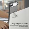 For iPhone 17 Air Case Folding Kickstand Twill Texture Leather Back Cover