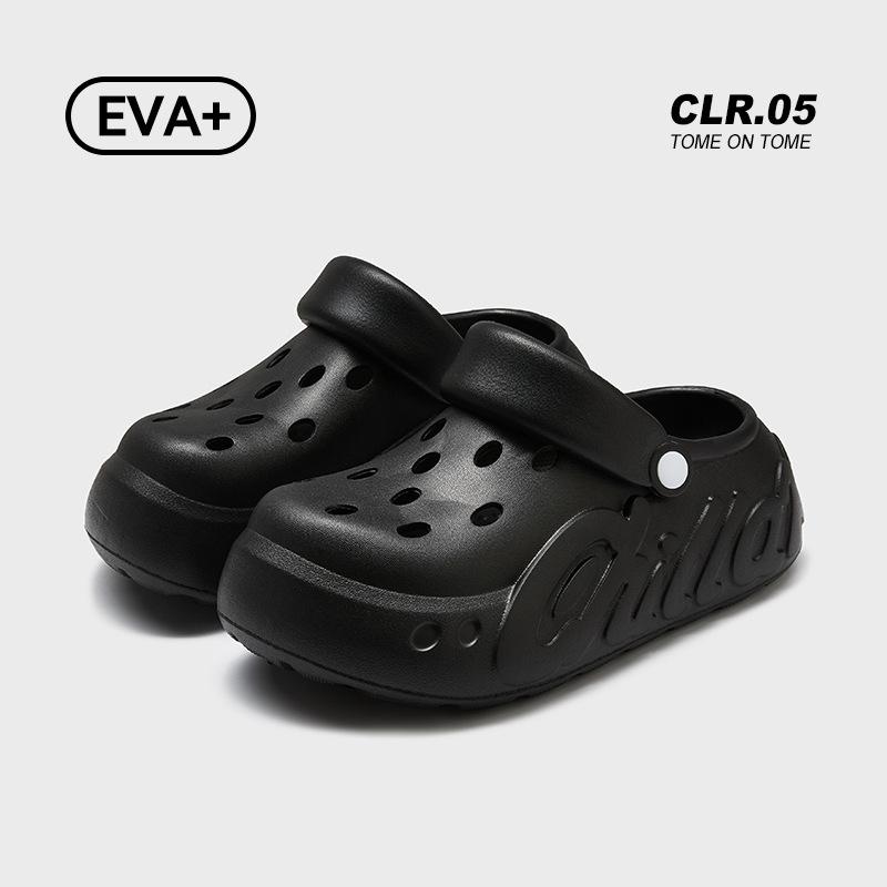 Height-increasing Thick-soled Hole Shoes Women's New Summer Outer Wear Runaway Not Tired Feet Show Legs Long Beach Sandals Non-slip Slippers