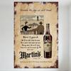 Vintage Martini's 10 Years Old V.S. Whisky Ad Metal Tin Sign Retro 20th Century Artwork for Bar Man Cave Home Decor