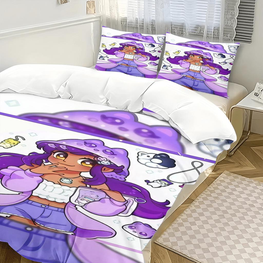 Cartoon Bedding Set Duvetcover Set Single Double King Size Kawaii Cartoon Aphmau Adult Boys Bedroom Duvet Cover And Pillow Case