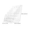 Premium-Magazine Organizer A5 Acrylic Brochure Display Stand Rack Flyer Holder 2Pcs Plastic Literature Rack Document Storage