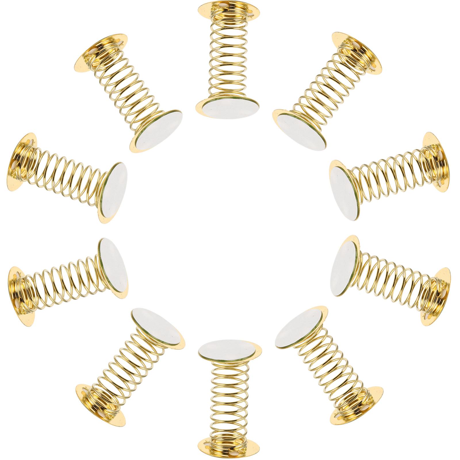 

10Pcs Spring Base Double Sided Adhesive Strong Hold Wobble Springs for DIY Crafts Dashboard Mount Shaking Head Spring other