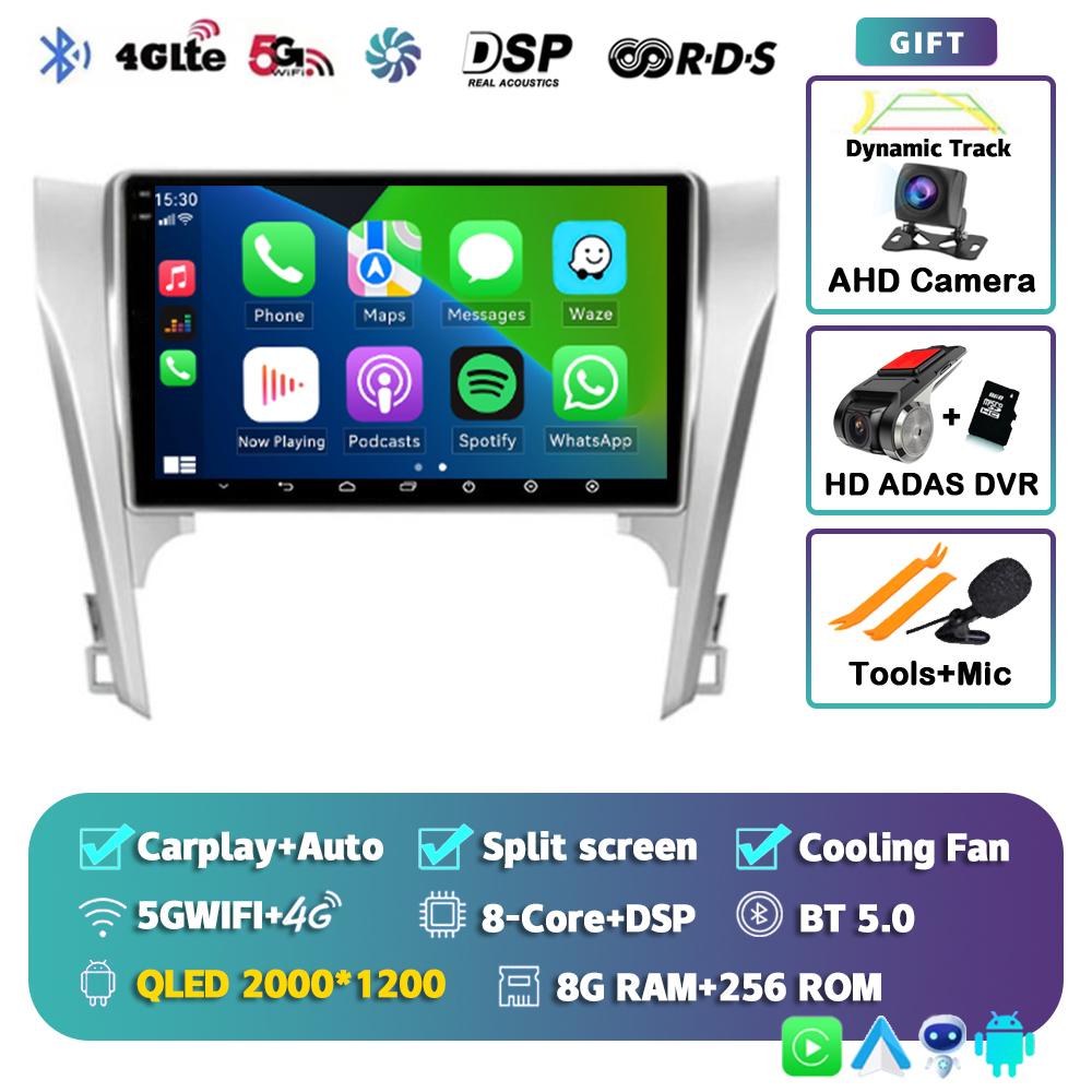 Android 14 Carplay Auto For Toyota Camry 7 XV 50 55 2011-2014 Car Radio Multimedia Video Player Navigation Stereo GPS No 2din 4G