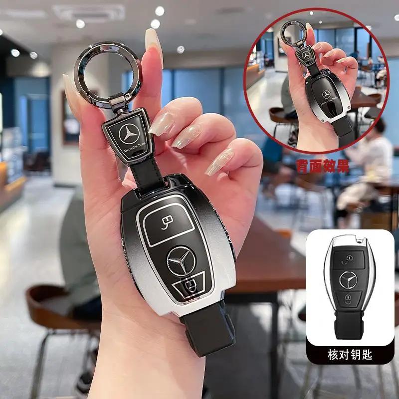 PZQ2 Zinc Alloy Car Key Cover for Mercedes-Benz A-Class Remote Control Cover Mercedes-Benz A180 A200 Key Cover Accessories