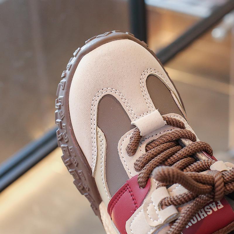 Zapatillas Deportivas de Cuero Forradas de Polar para Niños Invierno 2025: Cálido, Doble Algodón, Unisex Niños y Niñas, Estilo 'Papá', Venta Popular