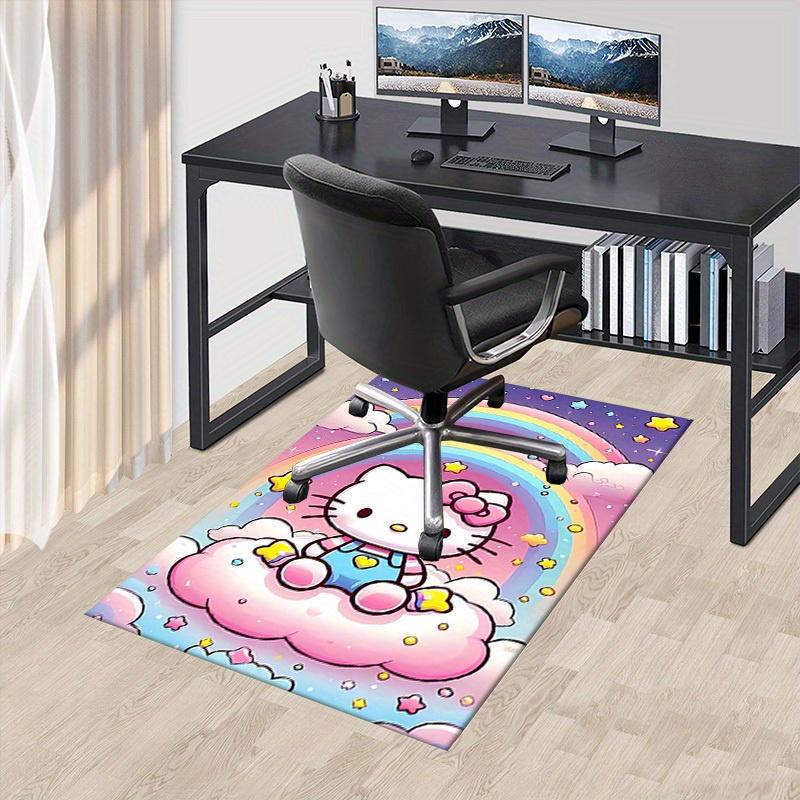 

1pc Sanrio HelloKitty Soft Printed Area Rug, Office Carpet, Under Chair Protector Blanket for Bathroom, Living Room, Bedroom, 75x90cm