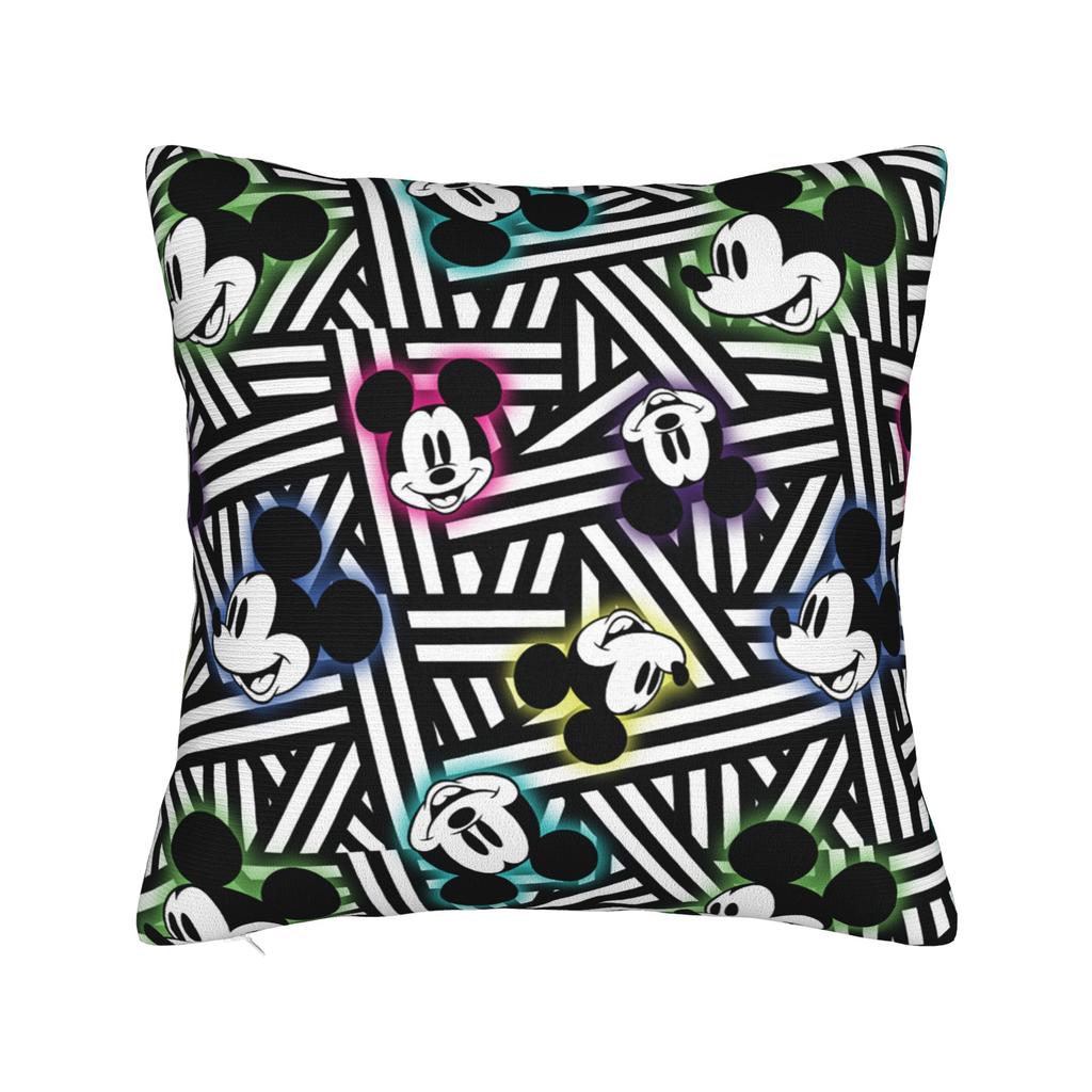Mickey Mouse Kuddfodral Polyester Kudde för Soffa Söt Känd Tecknad, Avslappnade Kuddfodral