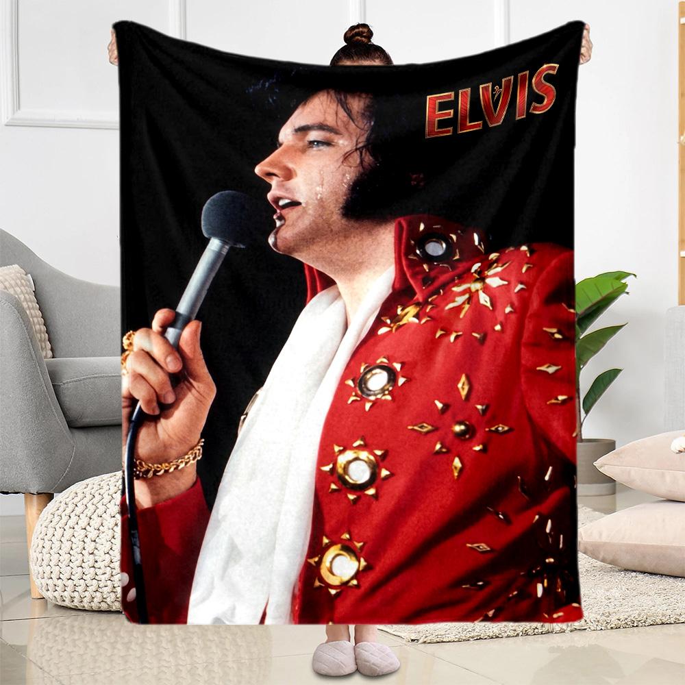 Elvis Presley's Iconic Style Blanket Soft Warm Cozy Suitable for Office Chair Bed Office All-Season Use Modern Style