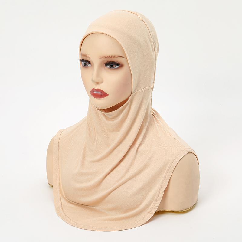 

Soft Modal Underscarf Hijab Cap Muslim Turban Cotton Tie Inner Hijab Cap Islamic Bonnet India Hat Female Headwrap Turbante Mujer