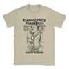 T-shirt Divertente a Maniche Corte 100% Cotone Manifestazione Democratica Mangiare un Pasto Cinese Succulento Grafica Top Unisex T-shirt