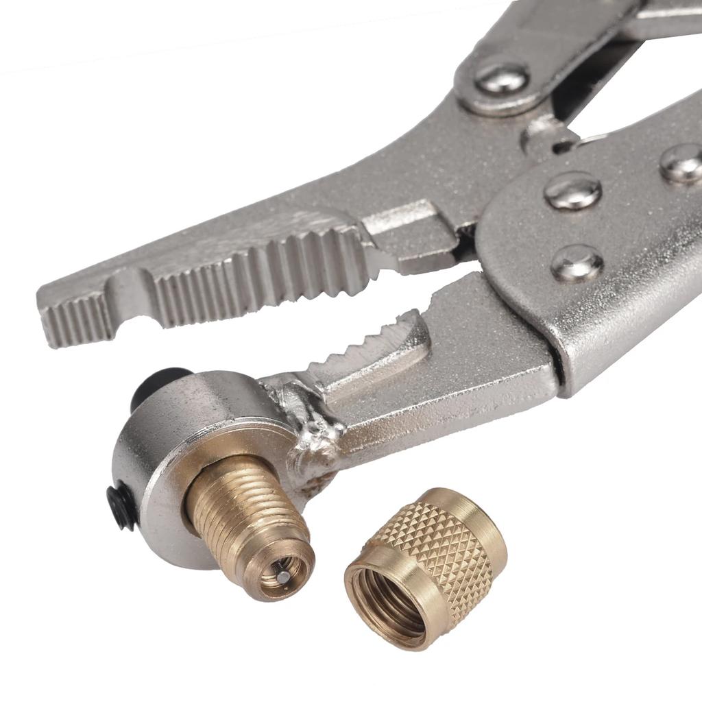 Refrigerant Recovery Clamp for AC Tube Locking - Steel Pliers Tool for Refrigeration Repair & Welding (Durable, Precision Fit)